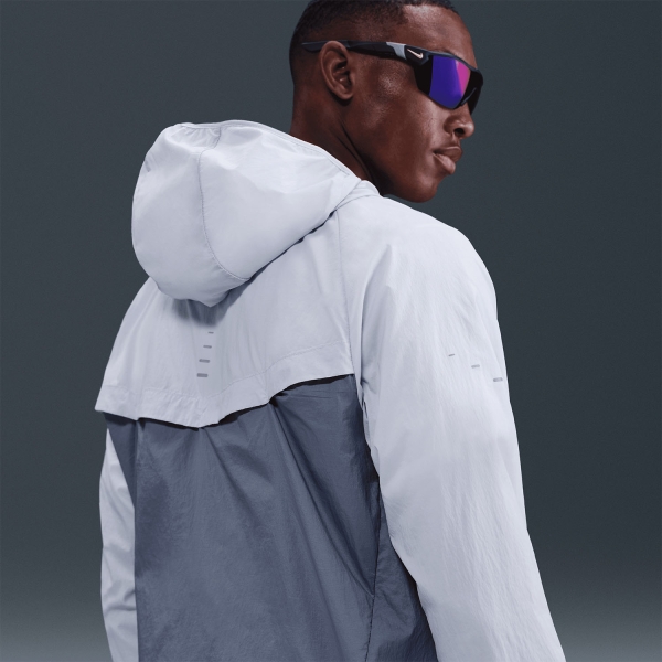 Nike Dri-FIT UV Stride Giacca - Ghost/World Indigo/Reflective Silver