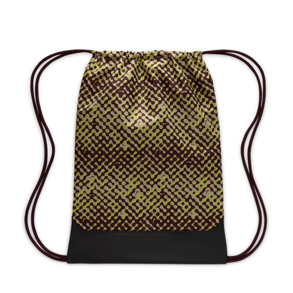 Nike Brasilia AOP 9.5 Bolsa - Burgundy Crush/Black/Volt