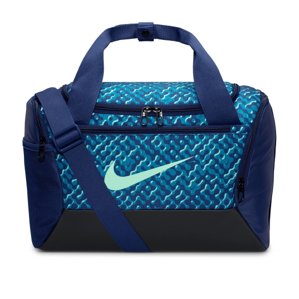 Borsa Nike Brasilia AOP 9.5 Borsone Mini  Blue Void/Black/Mint Foam HV6605492