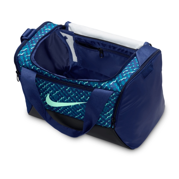 Nike Brasilia AOP 9.5 Borsone Mini - Blue Void/Black/Mint Foam