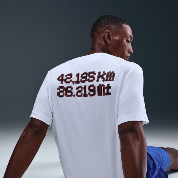 Nike City Marathon Dri-FIT Maglietta - White/Bright Crimson
