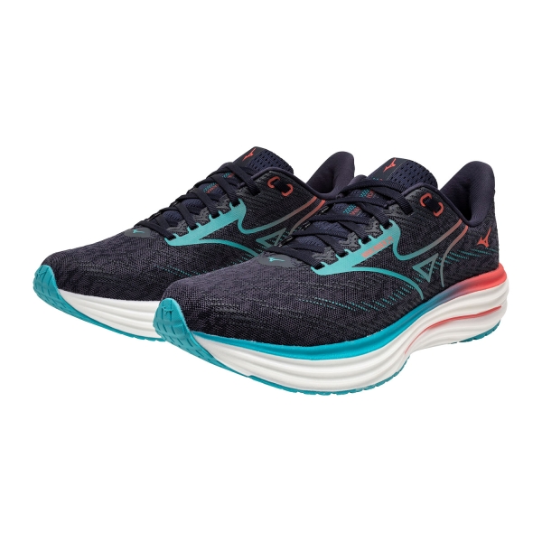 Mizuno Wave Rider 29 - Odyssey Gray/Capri Breeze/Calypso Coral