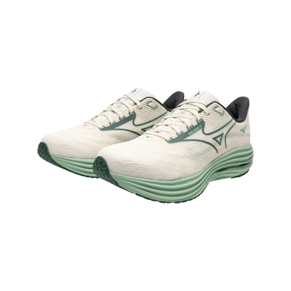 Mizuno Wave Rider 29 - Snow White/Bistro Green/Creme De Menthe