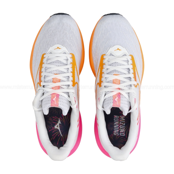 Mizuno Wave Rider 29 Hanabi - White/Tang Orange/Pink Tetra