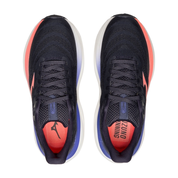 Mizuno Wave Sky 9 - Odyssey Gray/Striking Coral/Iris Bloom