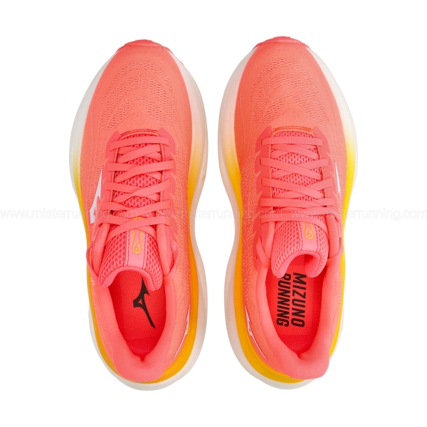 Mizuno Wave Sky 9 - Striking Coral/Baseball White/Citrus