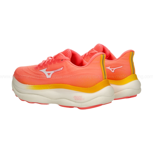 Mizuno Wave Sky 9 - Striking Coral/Baseball White/Citrus