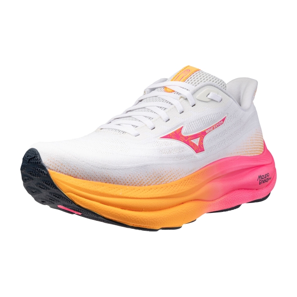 Mizuno Wave Sky 9 Hanabi - White/Tang Orange/Pink Tetra