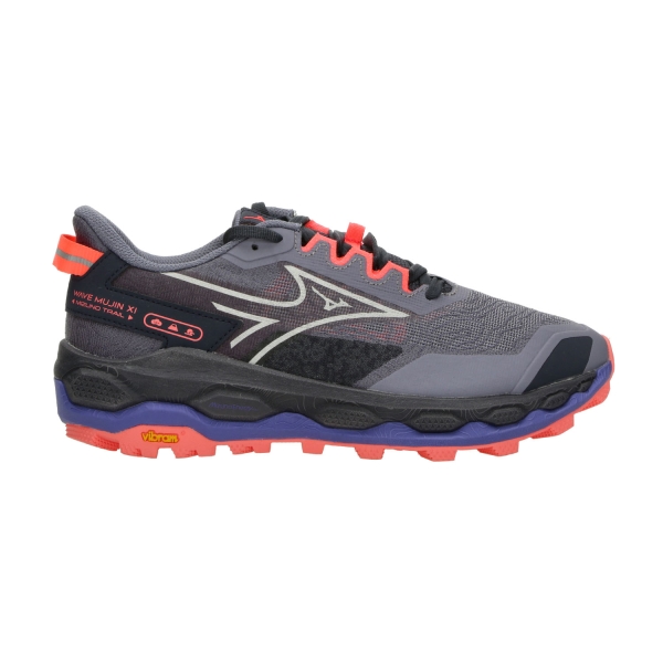 Scarpe Trail Running Donna Mizuno Wave Mujin 11  Blue Granite/Silver/Striking Coral J1GK257021