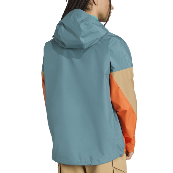 adidas Terrex Xploric 2.5L Jacket - Preloved Teal/Cardboard/Semi Impact Orange