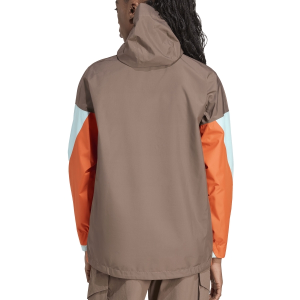 adidas Terrex Xploric 2.5L Climaproof Giacca - Earth Strata/Semi Flash Aqua/Semi Impact Orange