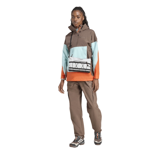 adidas Terrex Xploric 2.5L Climaproof Giacca - Earth Strata/Semi Flash Aqua/Semi Impact Orange