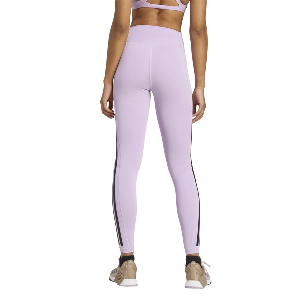 adidas Optime 3 Stripes Tights - Powder Plum