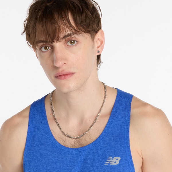 New Balance Athletics Canotta - Blue Gemstone Heather