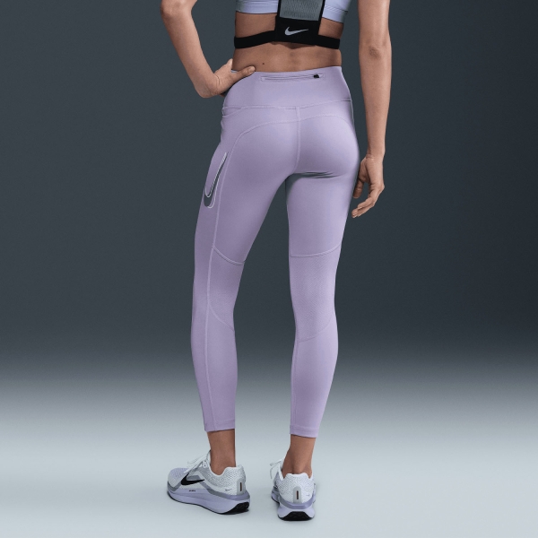 Nike Fast 7/8 Swoosh Tights - Lilac Ice