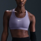 Nike Swoosh Sports Bra - Dusty Amethyst/White