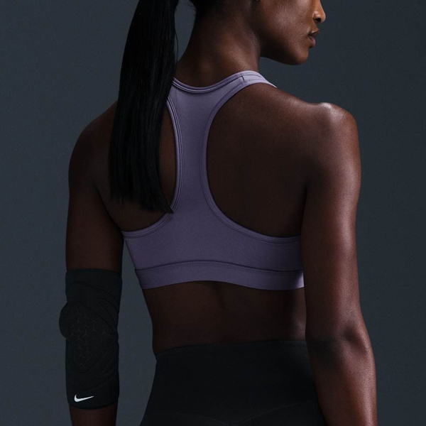 Nike Swoosh Sports Bra - Dusty Amethyst/White