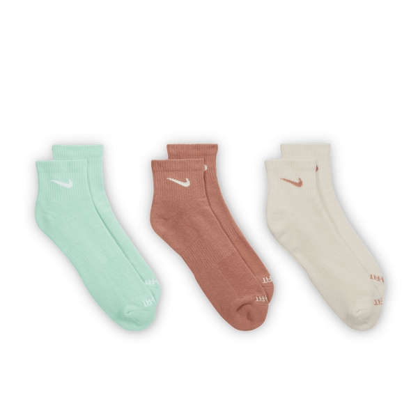 Nike Everyday Plus Cushioned x 3 Calcetines - Multi Color/Green