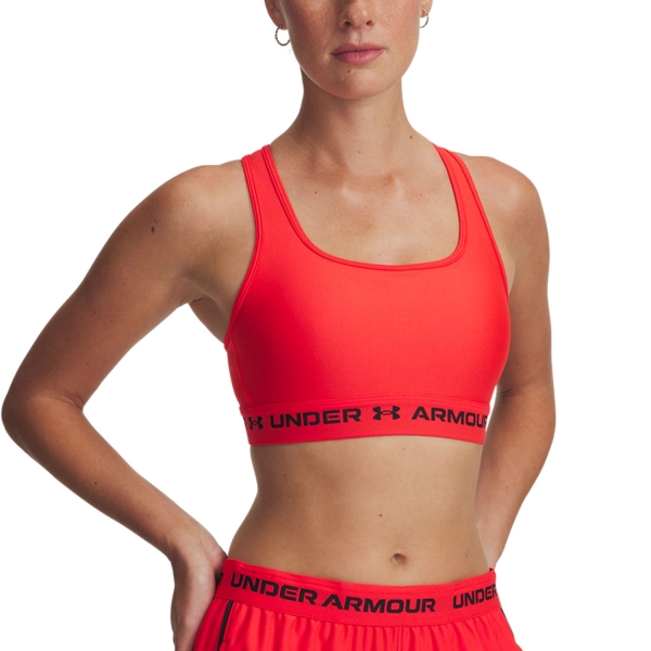 Sujetador Deportivos Mujer Under Armour Crossback Mid Sujetador Deportivo  Racer Red/Black 13610340714