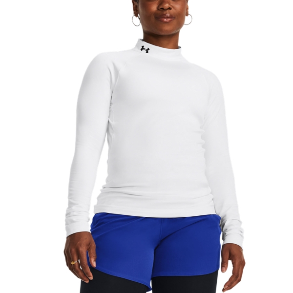 Maglia Running Donna Under Armour ColdGear Authentics Maglia  White/Black 13687020100