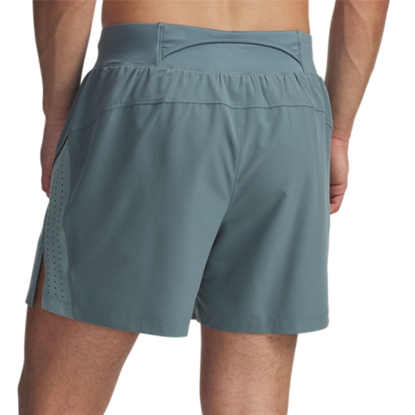Under Armour Launch Elite 5in Pantaloncini - Jasper Blue/Serpentine/Reflective
