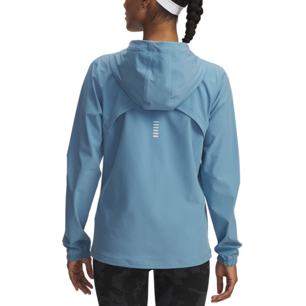 Under Armour Outrun The Storm Jacket - Blue Smoke/Reflective
