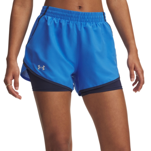 Women's Running Shorts Under Armour Fly By 2 in 1 4in Shorts  Blue Atlantis 13824400402