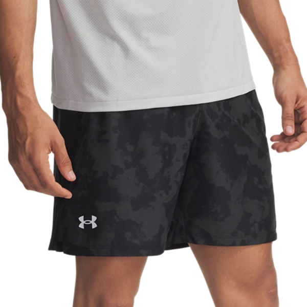 Pantaloncino Running Uomo Under Armour Launch Printed 7in Pantaloncini  Anthracite/Black/Reflective 13826210016