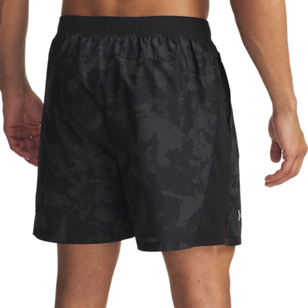 Under Armour Launch Printed 7in Shorts - Anthracite/Black/Reflective