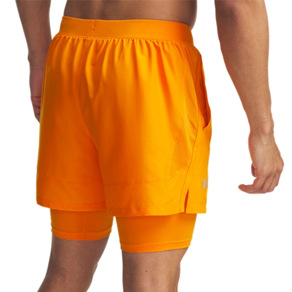 Under Armour Launch 2 in 1 5in Pantaloncini - Squad Orange/Reflective