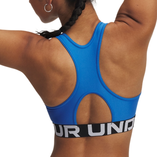 Under Armour HeatGear Reggiseno Sportivo - Blue Atlantis/White