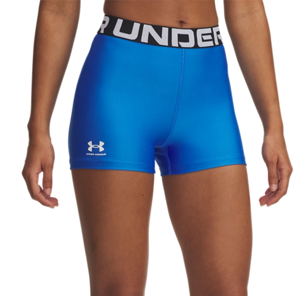 Pantaloncini Running Donna Under Armour HeatGear Authentics 3in Pantaloncini  Blue Atlantis/White 13836290402