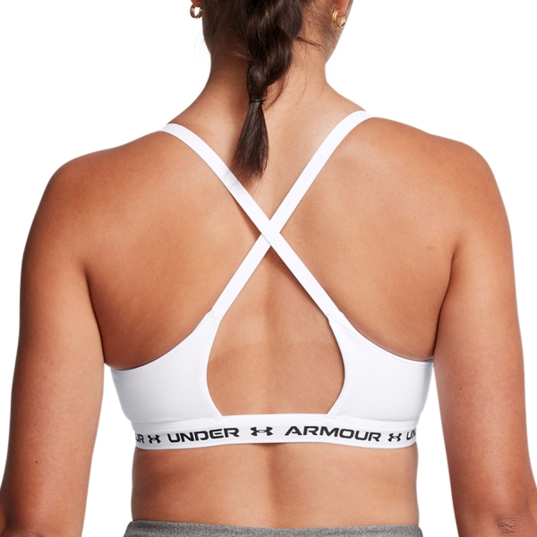 Under Armour Crossback Low Sports Bra - White/Black