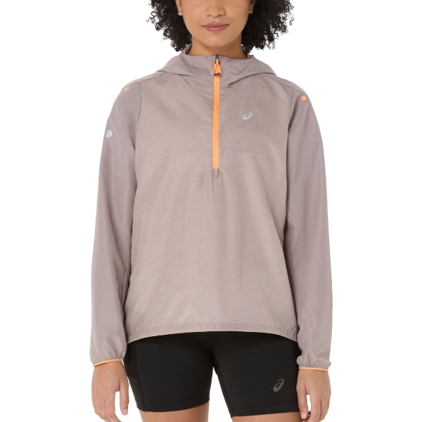Giacca Trail Running Donna ASICS Fujitrail Windbreaker Giacca  Rainstorm Grey 2012D313020