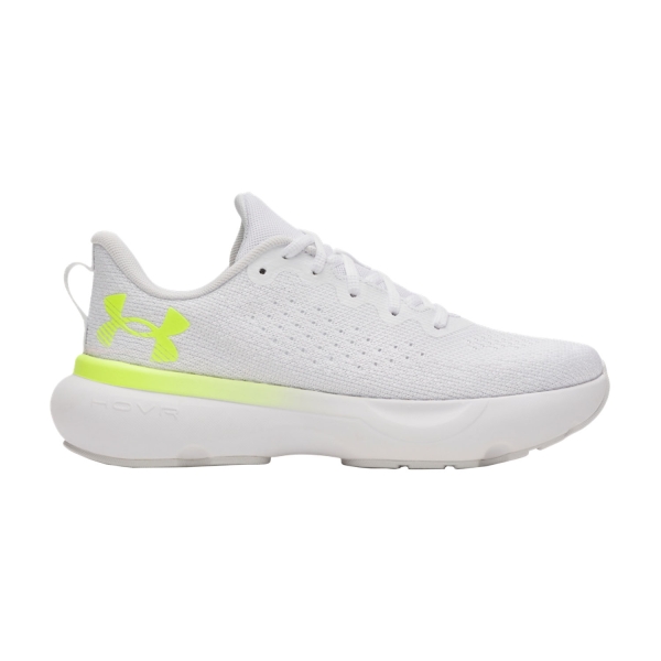 Scarpe Running Neutre Donna Under Armour Infinite  White/Distant Gray/High Vis Yellow 30275240106