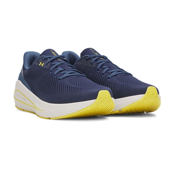 Under Armour Sonic 7 - Washed Navy/Nu Blue/Yellow Shade