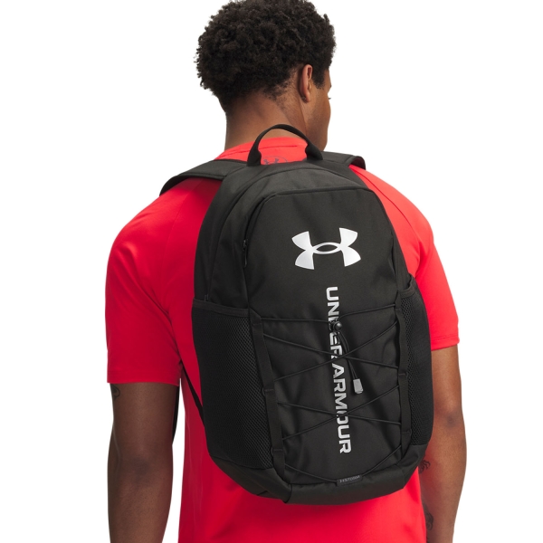 Under Armour Hustle Sport 6.0 Zaino - Black/Metallic Silver