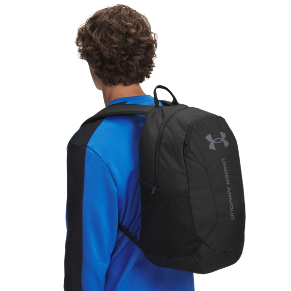 Under Armour Hustle Lite Logo Zaino - Black/Castelrock