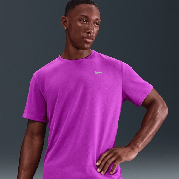 Nike Dri-FIT UV Run Division Miler Maglietta - Vivid Purple/Reflective Silver