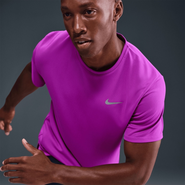 Nike Dri-FIT UV Run Division Miler Maglietta - Vivid Purple/Reflective Silver