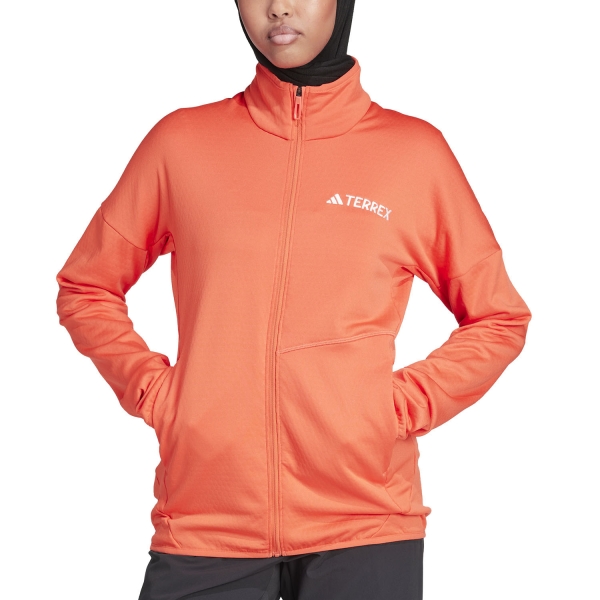 Giacche e Maglie Outdoor Donna adidas Terrex Experior Felpa  Semi Impact Orange JN5327