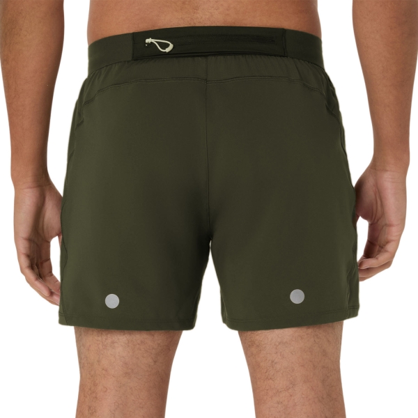 Asics Road Logo 5in Pantaloncini - Brown Stone