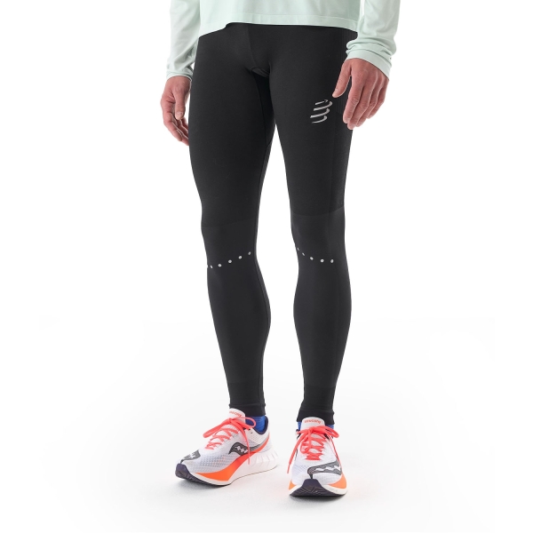 Pantaloni e Tights Running Uomo Compressport Winter Logo Tights  Black ATIM3249000