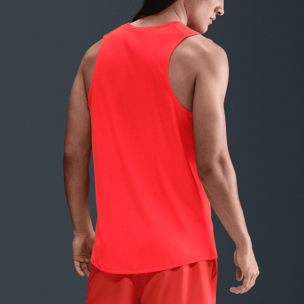 Nike Dri-FIT Miler Run Canotta - Bright Crimson/Reflective Silver