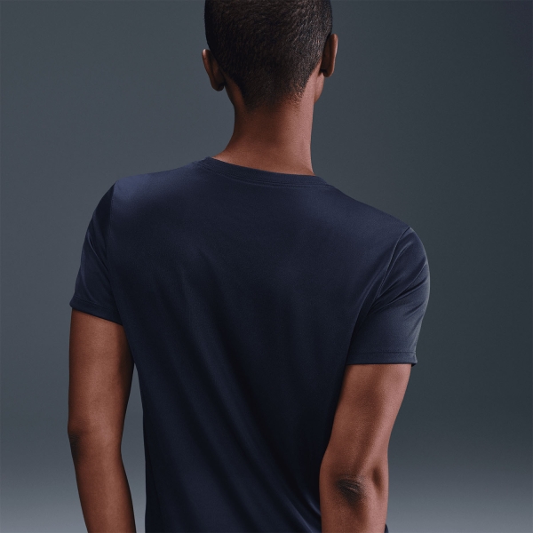 Nike Dri-FIT Swoosh Maglietta - Midnight Navy/White