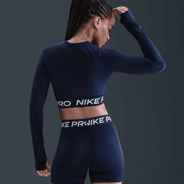 Nike Pro Dri-FIT Maglia - Midnight Navy/White