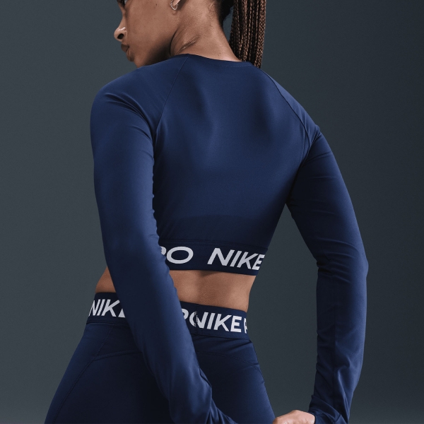 Nike Pro Dri-FIT Maglia - Midnight Navy/White