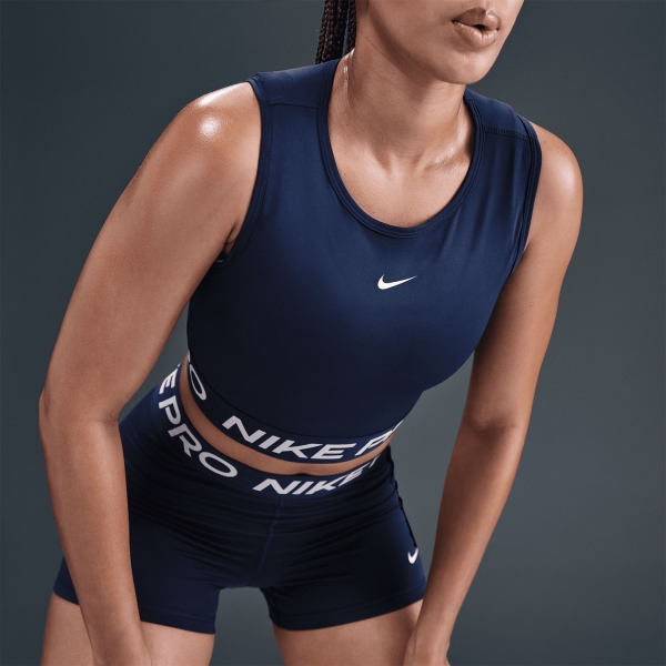Nike Pro 365 Top - Midnight Navy/White
