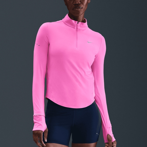 Maglia Running Donna Nike DriFIT Swift UV Maglia  Playful Pink/Reflective Silver HQ0499675
