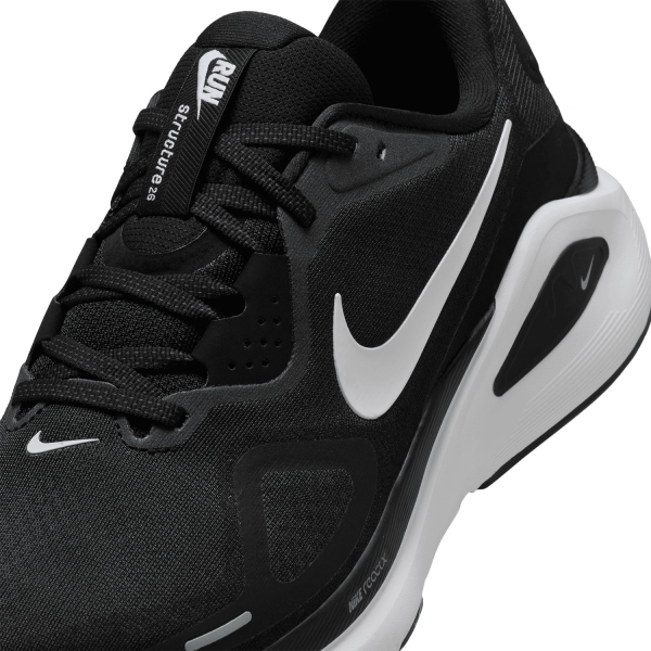 Nike Structure 26 Wide - Black/White/Wolf Grey/Metallic Silver